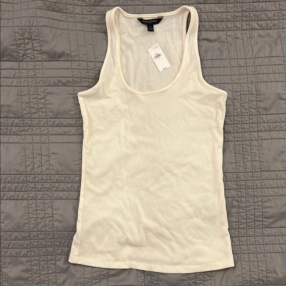 NWT Banana Republic Factory Women's Ivory Beige Tank Top
